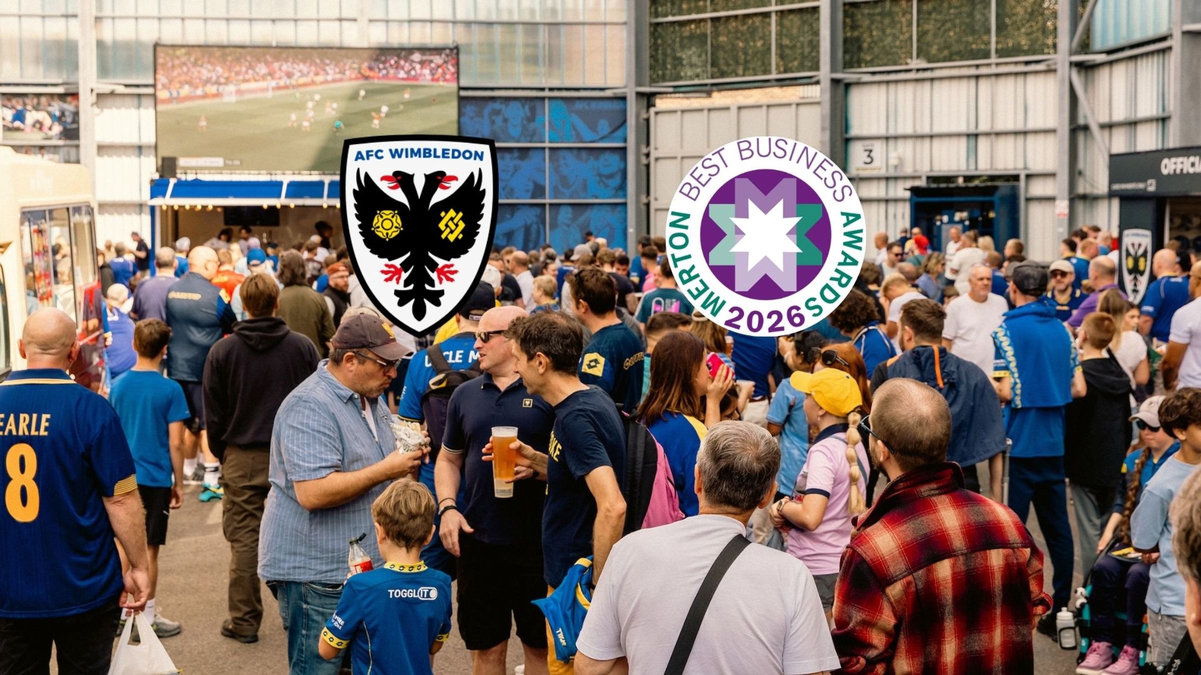 Supporters outside the ground before kick-off